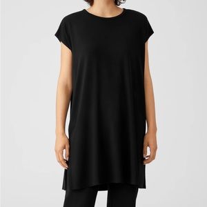 Fine Jersey Crew Neck Long Top